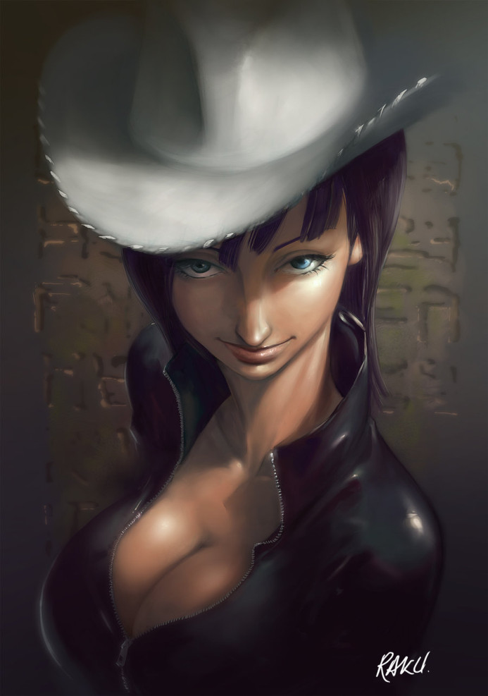 Nico Robin caricature with hat