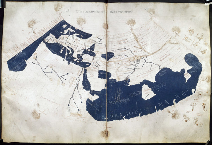 Ptolemy's world map as found in Geographia